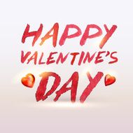Watercolor painted Valentine`s Day card or background N5