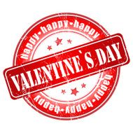 Happy Valentines Day stamp for