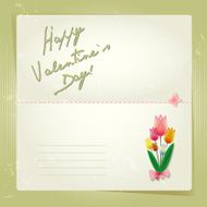 Happy Valentine`s Day hand lettering card or background
