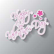 Happy Valentine`s Day hand lettering card or background N2