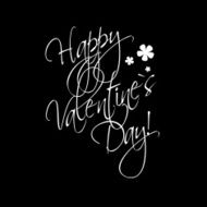 Happy Valentine`s Day hand lettering card or background N4