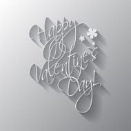 Happy Valentine`s Day hand lettering card or background N6