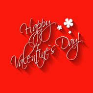 Happy Valentine`s Day hand lettering card or background N9