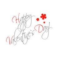 Happy Valentine`s Day hand lettering card or background N10