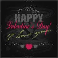 Happy Valentines Day card background 14 February I Love You N9