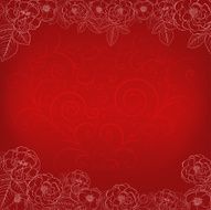 Background with roses and heart