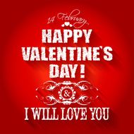 Happy Valentines Day card background 14 February I Love You N18