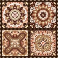 Set of brown romantic patterns Vector illustration N2