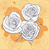 Floral card with roses N6