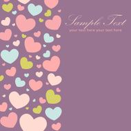 Valentine congratulation card with hearts N3