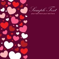 Valentine congratulation card with hearts N4