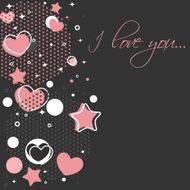 Valentine congratulation card with hearts N5