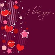 Valentine congratulation card with hearts N6