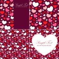 Cute Valentine heart set