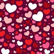 Valentine seamless pattern with hearts