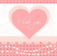 Cute Valentine&#039;s Day heart postcard N2