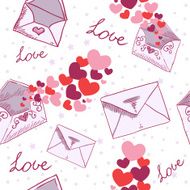 Love letter Valentine seamless texture