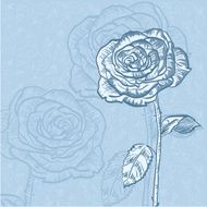 Valentine flower invitation vintage card