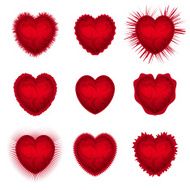 Valentines hearts set