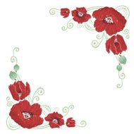 Elegant curves flower corners isolated N2