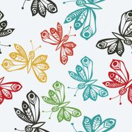 Romantic butterfly seamless pattern N7