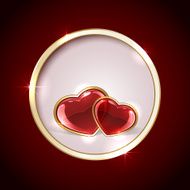 Round with hearts