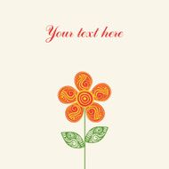 Floral greeting card with place for your text N4