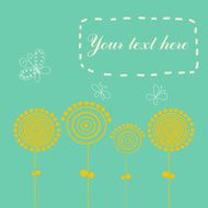 Floral greeting card with place for your text N5