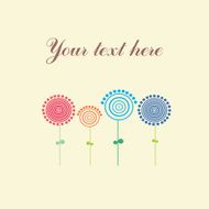 Floral greeting card with place for your text N6