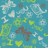 Romantic seamless pattern N33