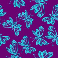 Romantic butterfly seamless pattern N10