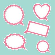 Speech bubble set Design elements