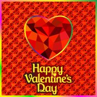 postcard on Valentine&#039;s day with