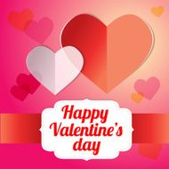 Paper hearts transparent background