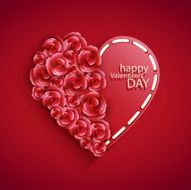 vector background with hearts for Valentine&#039;s Day