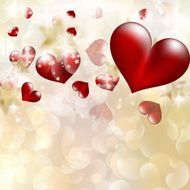 Abstract heart bokeh bright background EPS 10