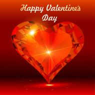 postcard on Valentine&#039;s day with the heart
