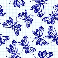 Romantic butterfly seamless pattern N15