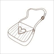 Lady&#039;s hand bag isolated on white N2
