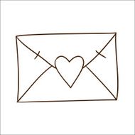 Love letter isolated on white N2