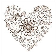 Flowers heart frame N2