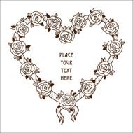 Roses heart frame N4
