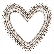 Lace heart frame N3