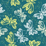 Romantic butterfly seamless pattern N16
