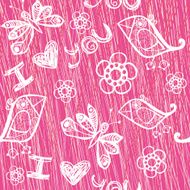 Romantic seamless pattern Vector version is in my portfolio
