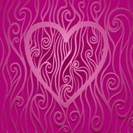 Vector Pattern with Heart on Center