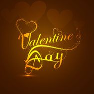 Beautiful calligraphy text valentine&#039;s day vector design