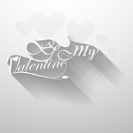 Beautiful be my valentine&#039;s day calligraphy font vector