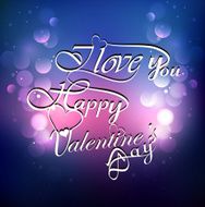 calligraphic I Love You Valentine&#039;s day text colorful background
