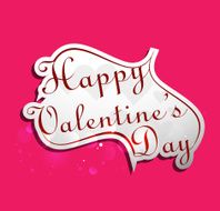 calligraphic happy valentine&#039;s day headline stylish colorful text design